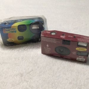 Single use 35mm film cameras. 35mm w/27 exposures & 35mm w/15 exposures. Set 2